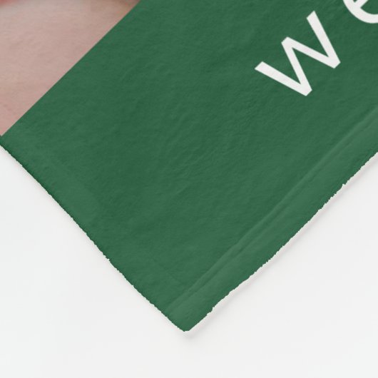 おばあちゃんのスクリプトフォトコラージュ フリースブランケット (角)