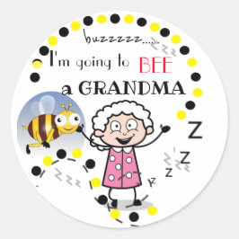おばあちゃんのステッカーになる ラウンドシール