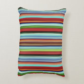 おばあちゃんのストライプカラフル、ソフトで荒っぽい アクセントクッション (裏面(縦))