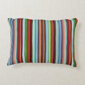 おばあちゃんのストライプカラフル、ソフトで荒っぽい アクセントクッション (裏面)