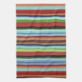 おばあちゃんのストライプカラフル、ソフトで荒っぽい キッチンタオル (縦)