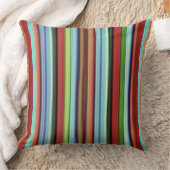 おばあちゃんのストライプカラフル、ソフトで荒っぽい クッション (ブランケット)