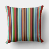 おばあちゃんのストライプカラフル、ソフトで荒っぽい クッション (裏面)