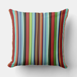 おばあちゃんのストライプカラフル、ソフトで荒っぽい クッション