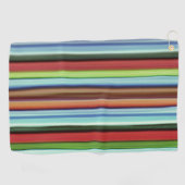 おばあちゃんのストライプカラフル、ソフトで荒っぽい ゴルフタオル (横)