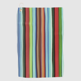 おばあちゃんのストライプカラフル、ソフトで荒っぽい ゴルフタオル