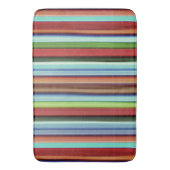 おばあちゃんのストライプカラフル、ソフトで荒っぽい バスマット (正面縦)