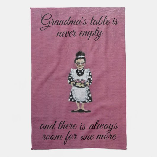おばあちゃんのテーブルキッチンタオル キッチンタオル (縦)