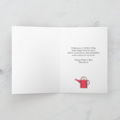 おばあちゃんのデイジーと散水缶の母の日 カード (内部)