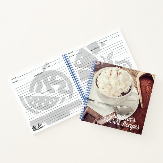 おばあちゃんのデザートレシピジャーナル ノートブック (内部)