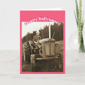 おばあちゃんのトラクターの引退 カード (正面)