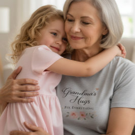 おばあちゃんのハグで全てが癒される Tシャツ