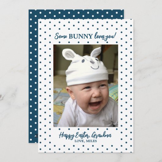 おばあちゃんのハッピーイースター写真 シーズンカード (正面/裏面)