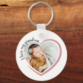 おばあちゃんのハート写真が大好き キーホルダー (正面)
