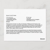 おばあちゃんのバナナクリームパイのレシピ ポストカード (裏面)