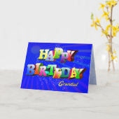 おばあちゃんのバブリー誕生日カード カード (黄色い花)