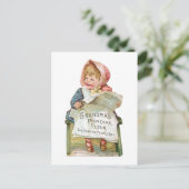 おばあちゃんのパンケーキフラワーヴィンテージ食とアート ポストカード (スタンド正面)