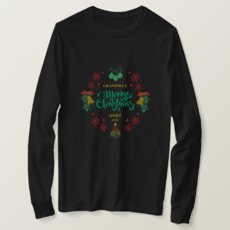 おばあちゃんのパーソナライズされたヴィンテージメリークリスマス Tシャツ