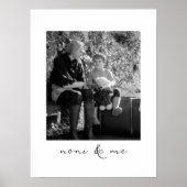 おばあちゃんのパーソナライズされた写真プレゼント ポスター (正面)