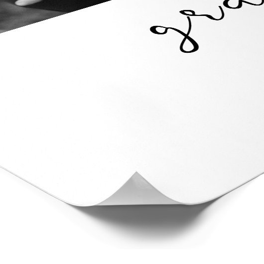 おばあちゃんのパーソナライズされた写真プレゼント ポスター (角)