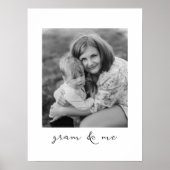 おばあちゃんのパーソナライズされた写真プレゼント ポスター (正面)