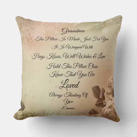 おばあちゃんのパーソナライズ装飾用クッション クッション (正面)