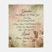 おばあちゃんのパーソナライズ フリースブランケット (正面)