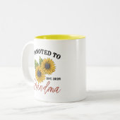 おばあちゃんのヒマワリフローラに昇格 ツートーンマグカップ (正面左)