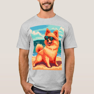 おばあちゃんのピクセル犬 Tシャツ