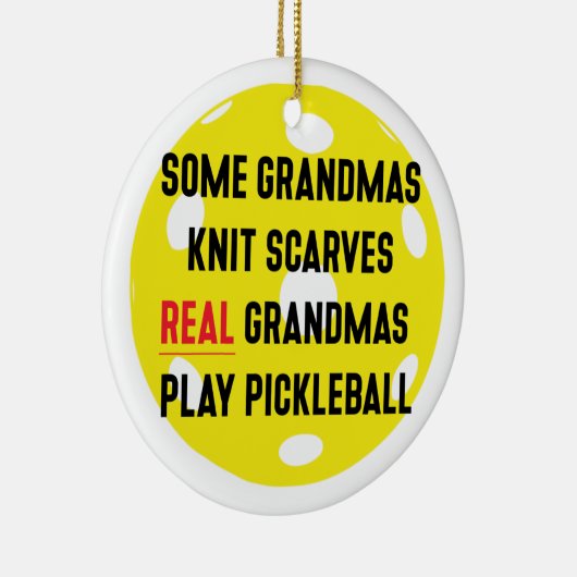 おばあちゃんのピックボールオーナメント セラミックオーナメント (右)