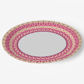 おばあちゃんのピンクのレースペーパープレート ペーパープレート (アングル)