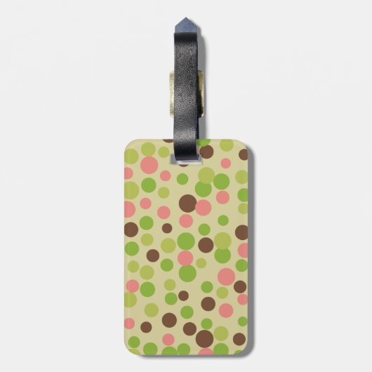 おばあちゃんのピンクの荷物タグへ ラゲッジタグ (裏面縦)