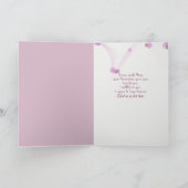 おばあちゃんのピンクの蘭の損失悔やみや弔慰 サンキューカード (内部)