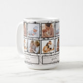 おばあちゃんのフォトコラージュ引用文に昇格 コーヒーマグカップ (正面左)