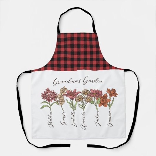 おばあちゃんのフラワーガーデン6グランドキッズ名フローラ エプロン (正面)
