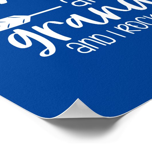 おばあちゃんのプレゼントとママの2つのタイトルがある ポスター (角)