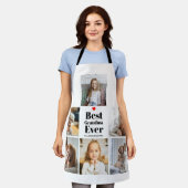 おばあちゃんのプレゼントハート6 Photo Collage エプロン (着用した状態)