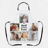 おばあちゃんのプレゼントハート6 Photo Collage エプロン (正面)