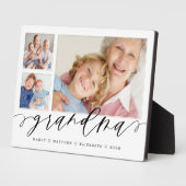 おばあちゃんのプレゼント |孫3フォトコラージュ フォトプラーク (側面)