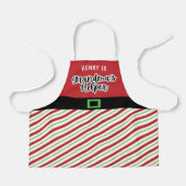 おばあちゃんのヘルパー赤と緑のクリスマス エプロン (正面)