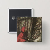 おばあちゃんのベッドの大きな悪い狼 缶バッジ (正面&裏面)