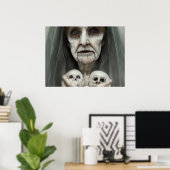 おばあちゃんのベビーハロウィンポストカード ポスター (ホームオフィス)