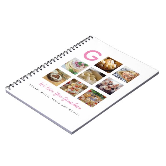 おばあちゃんのベーキングジャーナル – 自分の写真と文字を追加 ノートブック (左側)
