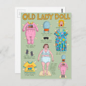 おばあちゃんのペーパードール ポストカード (正面/裏面)