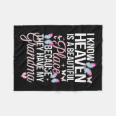 おばあちゃんのマイガーディアンエンジェルイン天国メモリアルデー フリースブランケット (正面(横))