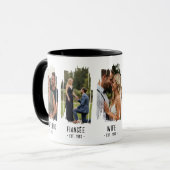 おばあちゃんのマイルストーンの写真と年カスタム文字ギフト マグカップ (正面左)