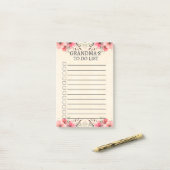 おばあちゃんのリストモダンフローラ投稿ノート ポストイット (デスク上)