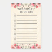 おばあちゃんのリストモダンフローラ投稿ノート ポストイット (正面)