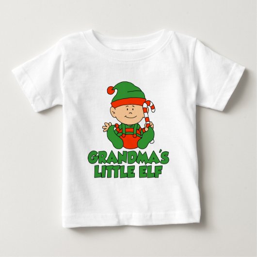 おばあちゃんのリトル小妖精や小人 ベビーTシャツ (正面)