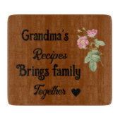 おばあちゃんのレシピは家族を一緒に母 カッティングボード (正面)